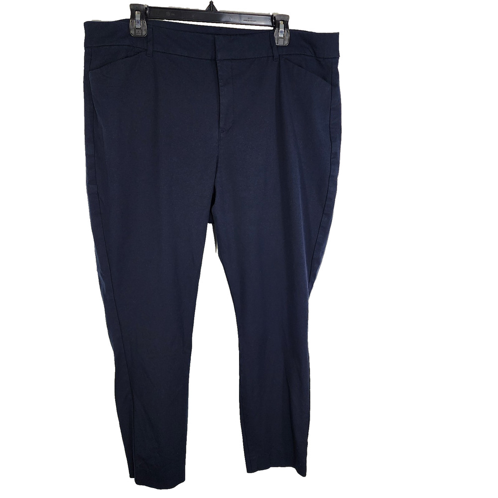 Old Navy Womens High Waisted Pixie Skinny Ankle Pants Size 18 Navy Blue Twill